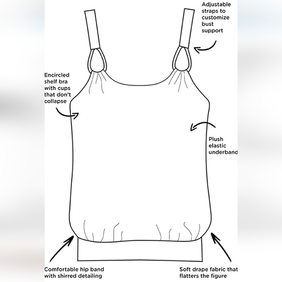 FULLFITALL PLUS SIZE Print Tankini Swim Top ONLY - Picture 5 of 8